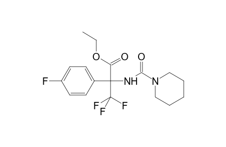 Benzeneacetic acid, 4-fluoro-.alpha.-[(1-piperidinylcarbonyl)amino]-.alpha.-(trifluoromethyl)-, ethyl ester