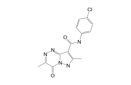 N-(4-CHLOROPHENYL)-3,7-DIMETHYL-4-OXO-4,6-DIHYDROPYRAZOLO-[5,1-C]-[1,2,4]-TRIAZINE-8-CARBOXAMIDE