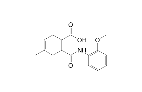 6-[(o-methoxyphenyl)carbamoyl]-4-methyl-3-cyclohexene-1-carboxylic acid