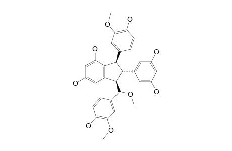 LEHMBACHOL-A;1-[1-METHOXY-1-(3-METHOXY-4-HYDROXYPHENYL)-METHYL]-2-(3,5-DIMETHOXYPHENYL)-3-(3-METHOXY-4-HYDROXYPHENYL)-4,6-DIHYDROXY-2,3-DIHYDRO-1H-