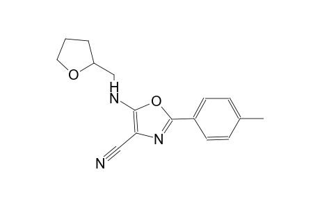 2-(4-methylphenyl)-5-[(tetrahydro-2-furanylmethyl)amino]-1,3-oxazole-4-carbonitrile
