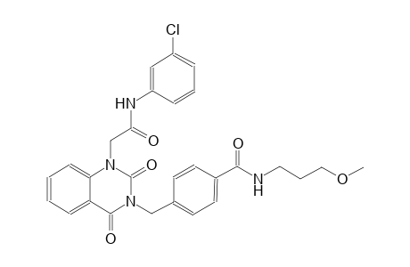 4-[(1-[2-(3-chloroanilino)-2-oxoethyl]-2,4-dioxo-1,4-dihydro-3(2H)-quinazolinyl)methyl]-N-(3-methoxypropyl)benzamide