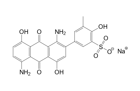 5-(1,5-diamino-4,8-dihydroxy-2-anthraquinonyl)-2-hydroxy-m-toluene sulfonic acid, monosodium salt