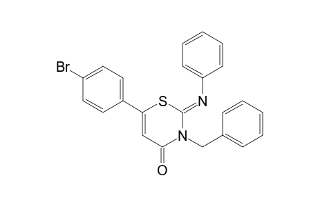 3-Benzyl-2-phenylimino-2,3-dihydro-4-oxo-6-(4'-bromophenyl)-4H-1,3-thiazine