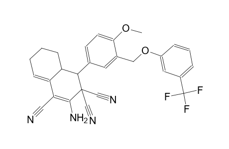 2-amino-4-(4-methoxy-3-{[3-(trifluoromethyl)phenoxy]methyl}phenyl)-4a,5,6,7-tetrahydro-1,3,3(4H)-naphthalenetricarbonitrile