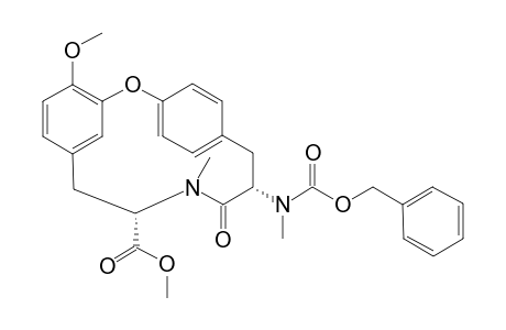 Methyl 4-Methoxy-12-[N-methyl-N-[(phenylmethoxy)carbonyl]amino]-N(10)-methyl-11-oxo-2-azatricyclo[12.2.2.1.(3,7)]nonadeca-3,5,7(19),14,16,17-hexane-9-carboxylate