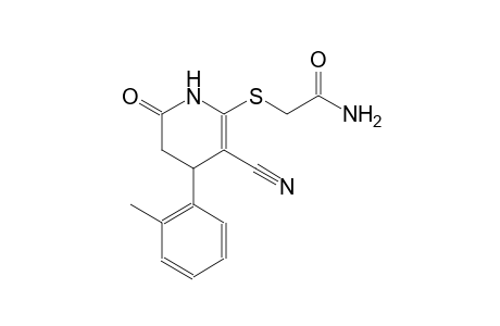 acetamide, 2-[[3-cyano-1,4,5,6-tetrahydro-4-(2-methylphenyl)-6-oxo-2-pyridinyl]thio]-