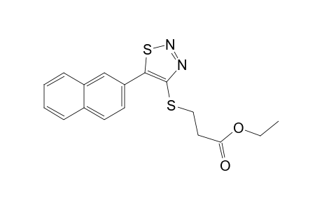3-[[5-(2-naphthalenyl)-4-thiadiazolyl]thio]propanoic acid ethyl ester