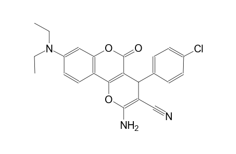 2-amino-4-(4-chlorophenyl)-8-(diethylamino)-5-oxo-4H,5H-pyrano[3,2-c]chromene-3-carbonitrile