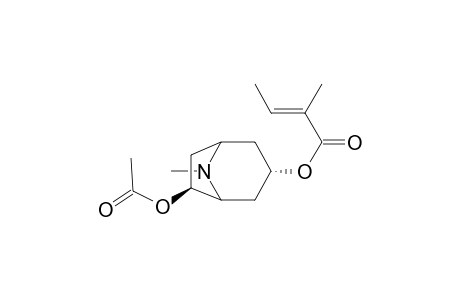 2-Butenoic acid, 2-methyl-, 6-(acetyloxy)-8-methyl-8-azabicyclo[3.2.1]oct-3-yl ester, [1R-[1.alpha.,3.beta.(E),5.alpha.,6.alpha.]]-