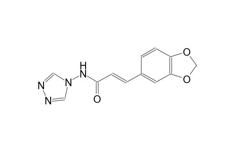 (2E)-3-(1,3-benzodioxol-5-yl)-N-(4H-1,2,4-triazol-4-yl)-2-propenamide