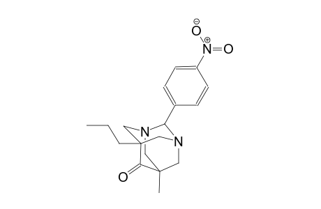 5-methyl-2-(4-nitrophenyl)-7-propyl-1,3-diazatricyclo[3.3.1.1~3,7~]decan-6-one