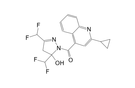 1-[(2-cyclopropyl-4-quinolinyl)carbonyl]-3,5-bis(difluoromethyl)-4,5-dihydro-1H-pyrazol-5-ol