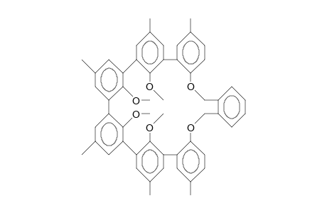 30,35-Dihy-37-40-tetrameo-3,7,12,17,22,26-hexame-5,9-10,14,15,19-20,24-tetrametheno-tribenzo(C,G,C)(1,6)dioxacyclotriac