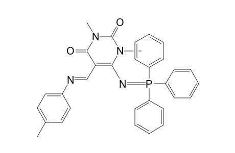 2,4(1H,3H)-Pyrimidinedione, 1,3-dimethyl-5-[[(4-methylphenyl)imino]methyl]-6-[(triphenylphosphoranylidene)amino]-