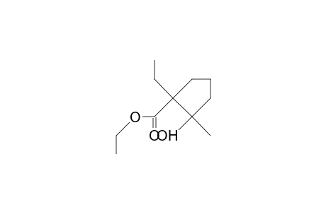 1-Hydroxy-2-ethyl-2-methyl-1-cyclopentanecarboxylic acid, ethyl ester diastereomer 1