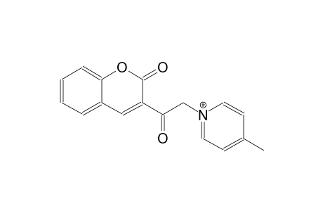 pyridinium, 4-methyl-1-[2-oxo-2-(2-oxo-2H-1-benzopyran-3-yl)ethyl]-