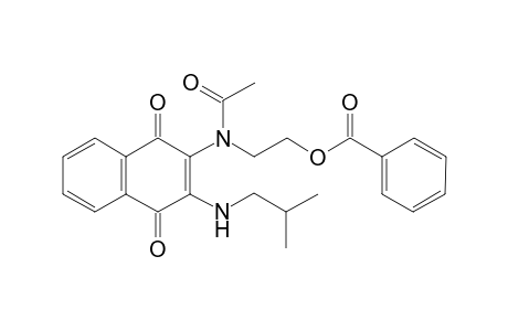 2-(N-{3-[(2-methylpropyl)amino]-1,4-dioxo-1,4-dihydronaphthalen-2-yl}acetamido)ethyl benzoate