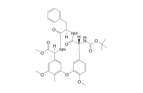 (8S,10R)-11-Benzyl-14-((R)-tert-butoxycarbonylamino)-5,18-dimethoxy-4-methyl-10,13-dioxo-2-oxa-9,12-diaza-tricyclo[13.3.1.1*3,7*]icosa-1(18),3,5,7(20),15(19),16-hexaene-8-carboxylic acid methyl ester