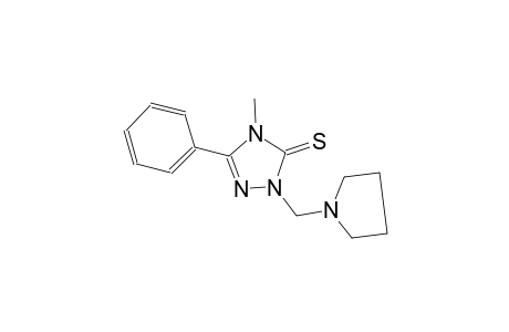 4-methyl-5-phenyl-2-(1-pyrrolidinylmethyl)-2,4-dihydro-3H-1,2,4-triazole-3-thione