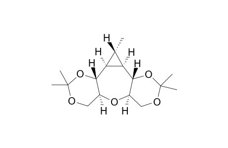 (4aR*,5aS*,9aR*10S*,11S*,12R*,12aS*)-2,2,8,8,11-Pentamethyl-m-dioxano[4',5':6,7]cyclopropano[1".2":4,5]oxepano[3,2-d]-m-dioxan