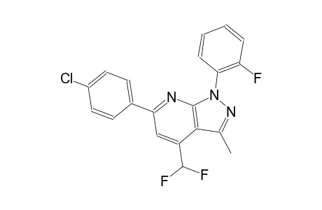 1H-pyrazolo[3,4-b]pyridine, 6-(4-chlorophenyl)-4-(difluoromethyl)-1-(2-fluorophenyl)-3-methyl-
