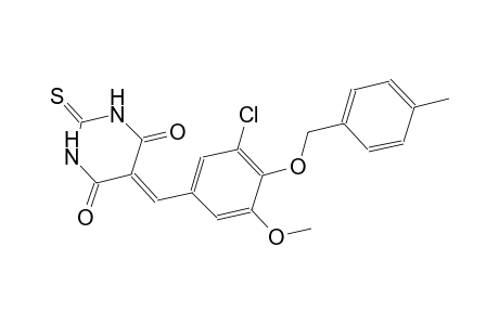 5-{3-chloro-5-methoxy-4-[(4-methylbenzyl)oxy]benzylidene}-2-thioxodihydro-4,6(1H,5H)-pyrimidinedione