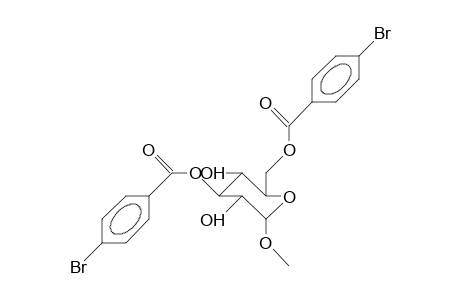 Methyl 3,6-bis(O-[4-bromo-benzoyl]).alpha.-D-mannopyranoside