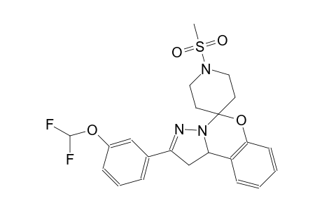 2-(3-(difluoromethoxy)phenyl)-1'-(methylsulfonyl)-1,10b-dihydrospiro[benzo[e]pyrazolo[1,5-c][1,3]oxazine-5,4'-piperidine]