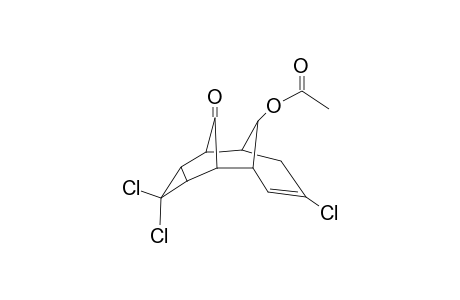 12-Oxotetracyclo[5.3.1.1(2,6).0(3,5)]dodec-8-ene, 11-acetoxy-4,4,9-trichloro-