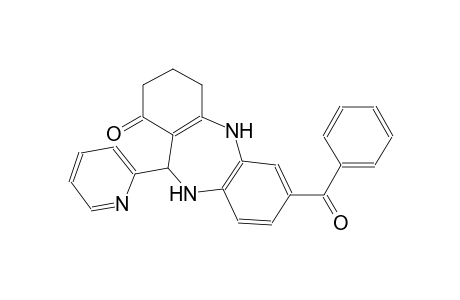 1H-dibenzo[b,e][1,4]diazepin-1-one, 7-benzoyl-2,3,4,5,10,11-hexahydro-11-(2-pyridinyl)-