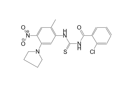 2-Chloranyl-N-[(2-methyl-4-nitro-5-pyrrolidin-1-yl-phenyl)carbamothioyl]benzamide