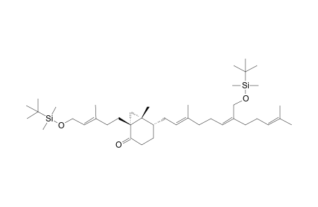 (1R,5S,6R)-1-[(E)-5'-(t-Butyldimethylsilyloxy)-3'-methyl-3'-pentenyl]-5-[(2''E,6''Z)-7''-(t-butyldimethylsilyloxy)methyl-3'',11''-dimethyl-2'',6'',10''-dodecatrienyl]-6-methylbicyclo[4.1.0]heptan-2-one