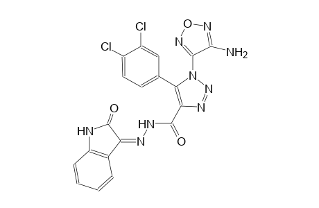 1-(4-amino-1,2,5-oxadiazol-3-yl)-5-(3,4-dichlorophenyl)-N'-[(3Z)-2-oxo-1,2-dihydro-3H-indol-3-ylidene]-1H-1,2,3-triazole-4-carbohydrazide