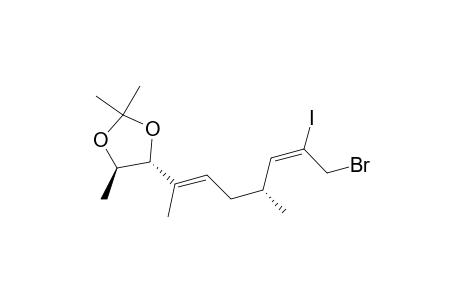 (2E,6E)-(4R,8R,9R)1-Bromo-2-iodo-8,9-(isopropylidenedioxy)-4,7-dimethyl-2,6-decadiene