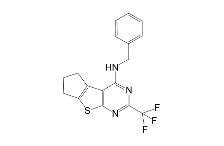 N-benzyl-2-(trifluoromethyl)-6,7-dihydro-5H-cyclopenta[4,5]thieno[2,3-d]pyrimidin-4-amine