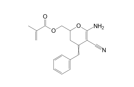 6-Amino-4-benzylidene-5-cyano-3,4-dihydro-2H-pyran-2-ylmethyl methacrylate