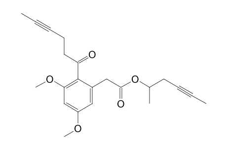 2-Hex-4-ynoyl-3,5-dimethoxy-phenylacetic acid 1-methylpent-3-ynyl ester