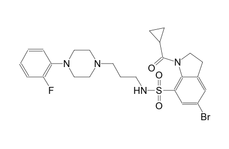 1H-indole-7-sulfonamide, 5-bromo-1-(cyclopropylcarbonyl)-N-[3-[4-(2-fluorophenyl)-1-piperazinyl]propyl]-2,3-dihydro-