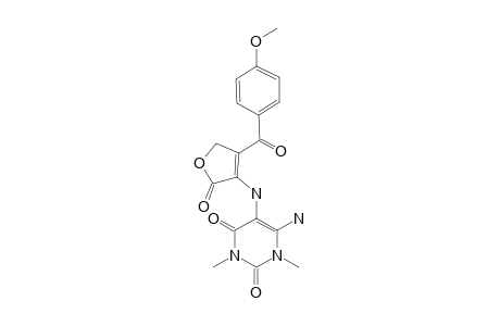 4-(4-METHOXYBENZOYL)-3-[N-(6-AMINO-3,5-DIMETHYLURACIL)-AMINO]-2(5H)-FURANONE