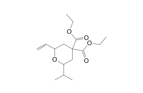2-Ethenyl-4,4-diethoxycarbonyl-6-isopropyltetrahydropyran