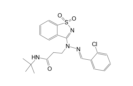 propanamide, 3-[(2E)-2-[(2-chlorophenyl)methylene]-1-(1,1-dioxido-1,2-benzisothiazol-3-yl)hydrazino]-N-(1,1-dimethylethyl)-
