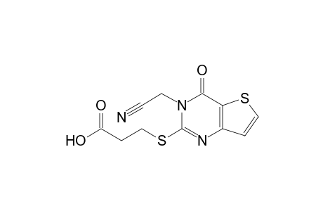 3-[3-(cyanomethyl)-4-oxidanylidene-thieno[3,2-d]pyrimidin-2-yl]sulfanylpropanoic acid