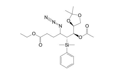6-ACETOXY-4-AZIDO-6-[2,2-DIMETHYL-[1,3]-DIOXOLAN-4-YL]-5-[DIMETHYL-(PHENYL)-SILYL]-HEXANOIC-ACID-ETHYLESTER;(SYN)-MAJOR-DIASTEREOMER