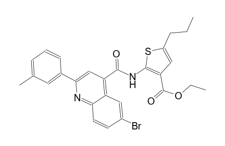 ethyl 2-({[6-bromo-2-(3-methylphenyl)-4-quinolinyl]carbonyl}amino)-5-propyl-3-thiophenecarboxylate