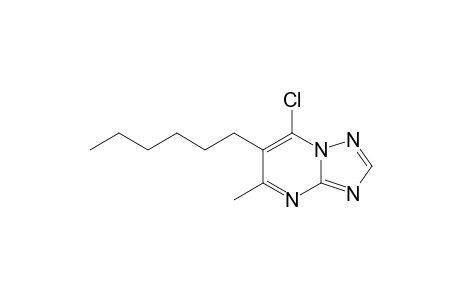 s-Triazolo[1,5-a]pyrimidine, 7-chloro-6-hexyl-5-methyl-[1,2,4]-