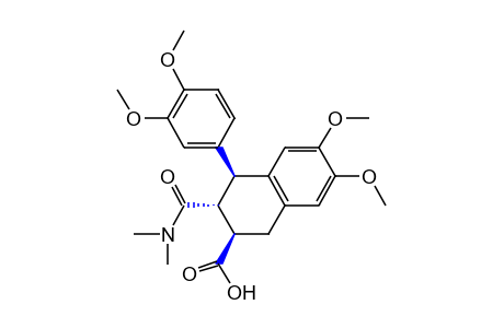 trans-2,3-trans-3,4,6,7-DIMETHOXY-4-(3,4-DIMETHOXYPHENYL)-3-(DIMETHYLCARBAMOYL)-1,2,3,4-TETRAHYDRO-2-NAPHTHOIC ACID