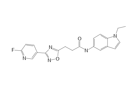 3-[3-(6-FLUOROPYRIDIN-3-YL)-1,2,4-OXADIAZOL-5-YL]-N-(1-ETHYL-1H-INDOL-5-YL)-PROPANAMIDE