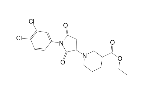 ethyl 1-[1-(3,4-dichlorophenyl)-2,5-dioxo-3-pyrrolidinyl]-3-piperidinecarboxylate
