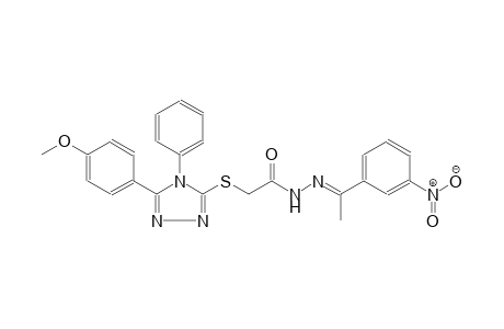 2-{[5-(4-methoxyphenyl)-4-phenyl-4H-1,2,4-triazol-3-yl]sulfanyl}-N'-[(E)-1-(3-nitrophenyl)ethylidene]acetohydrazide